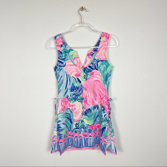 Lilly Pulitzer Donna Floral Print Romper Dress 00 - Picture 9 of 13
